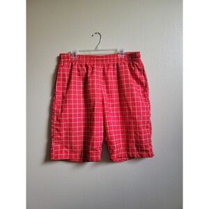 Nike Men's Swim Tunks Shorts  Red & White‎ Size XL